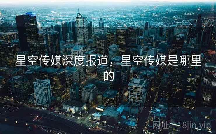 星空传媒深度报道，星空传媒是哪里的